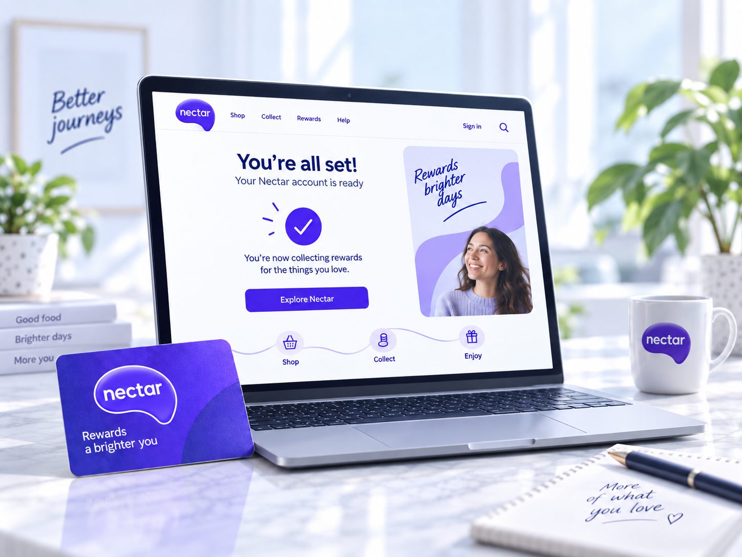 Nectar case study summary visual showing a clearer registration experience