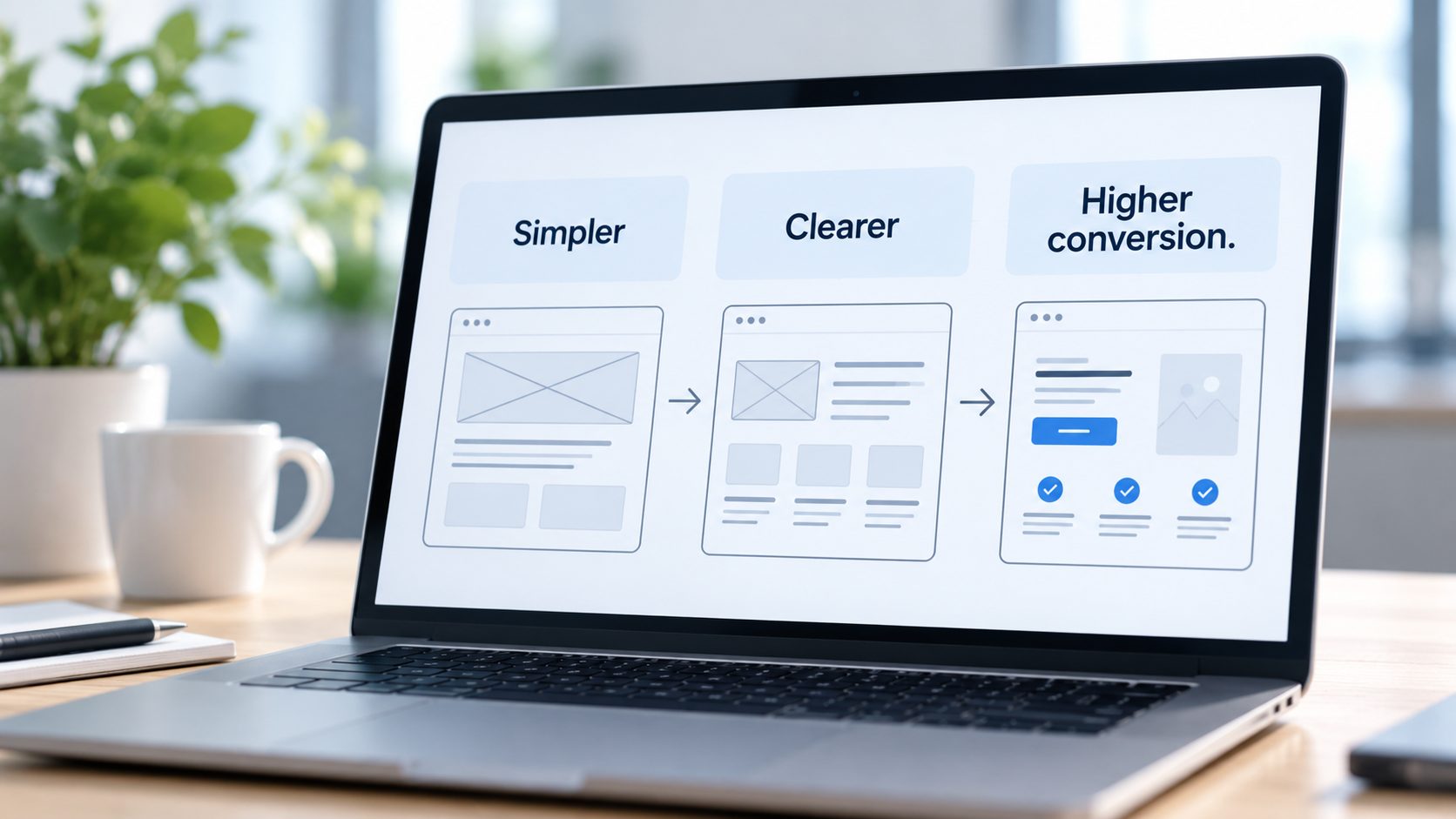 Improve wireframes and conversion image