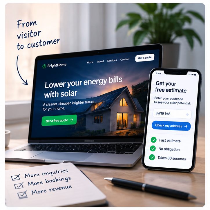 Websites and customer journeys illustration