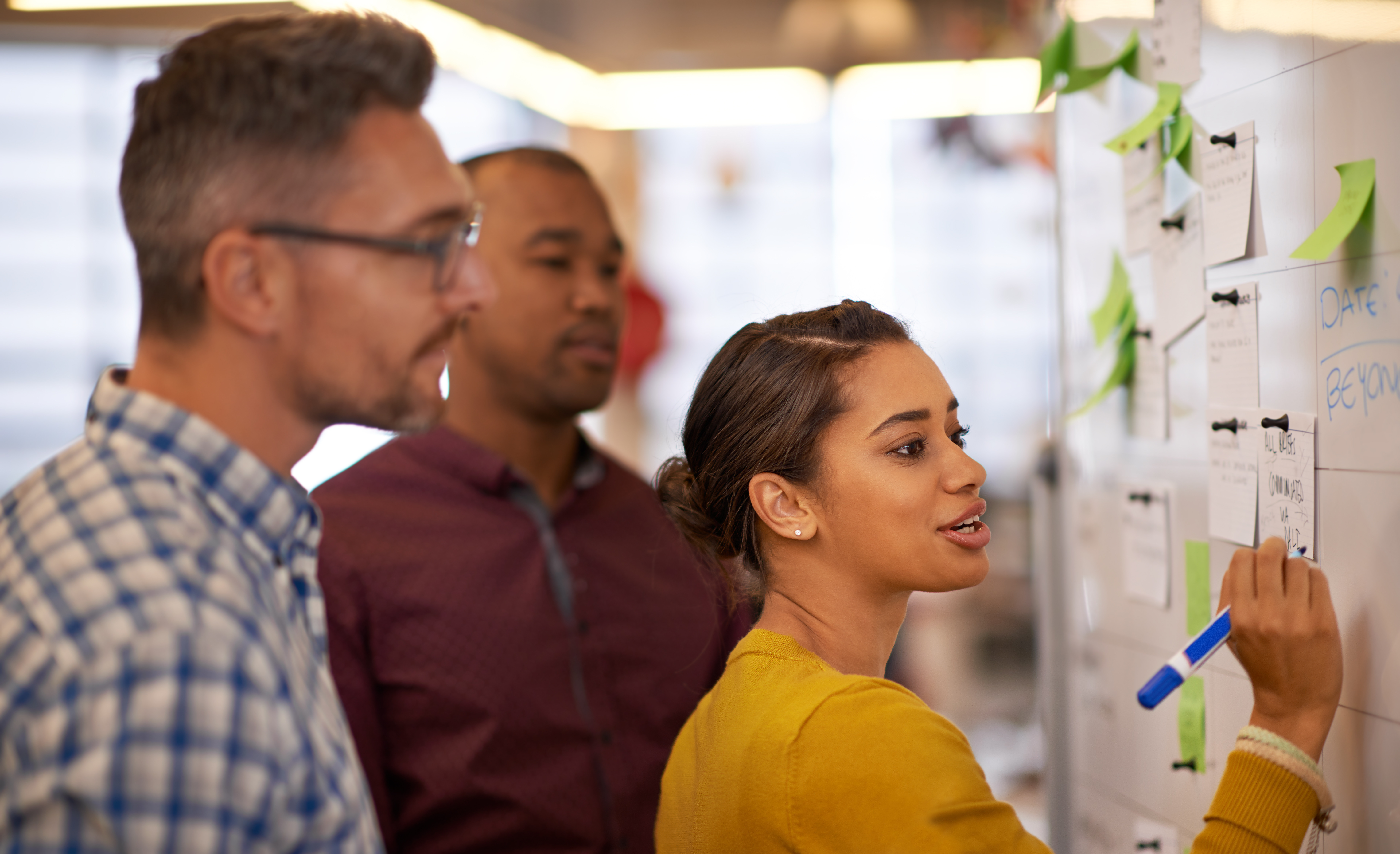 Get Started page visual showing a founder or team reviewing customer journey performance
