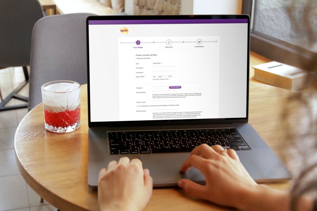 Nectar case study: the redesigned registration flow with improved structure
